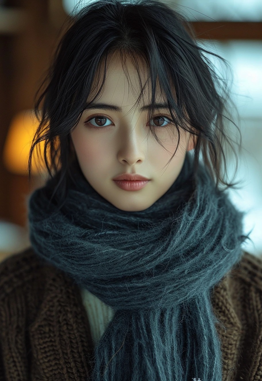 围围巾的漂亮女生-AI工具研究所