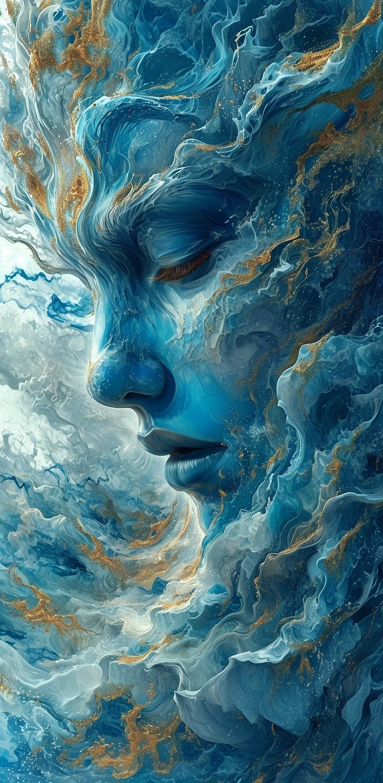 流动地云构成的人脸-AI工具研究所