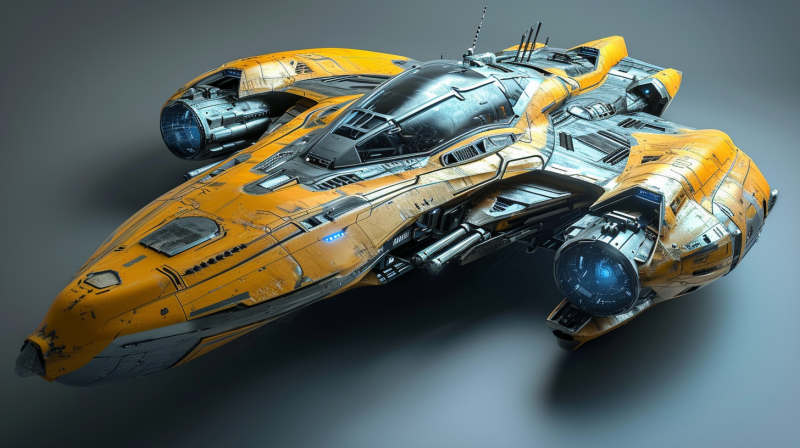 未来感十足的太空飞船设计-AI工具研究所