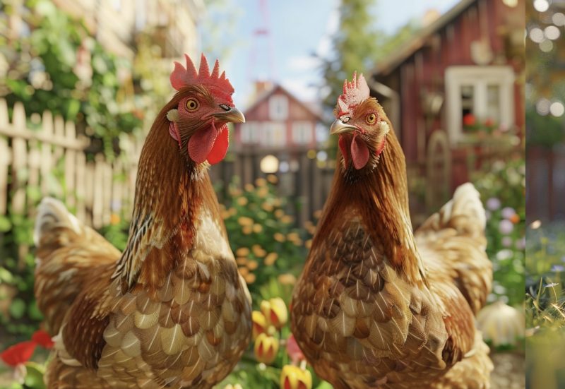 城市后院两只快乐的鸡-AI工具研究所